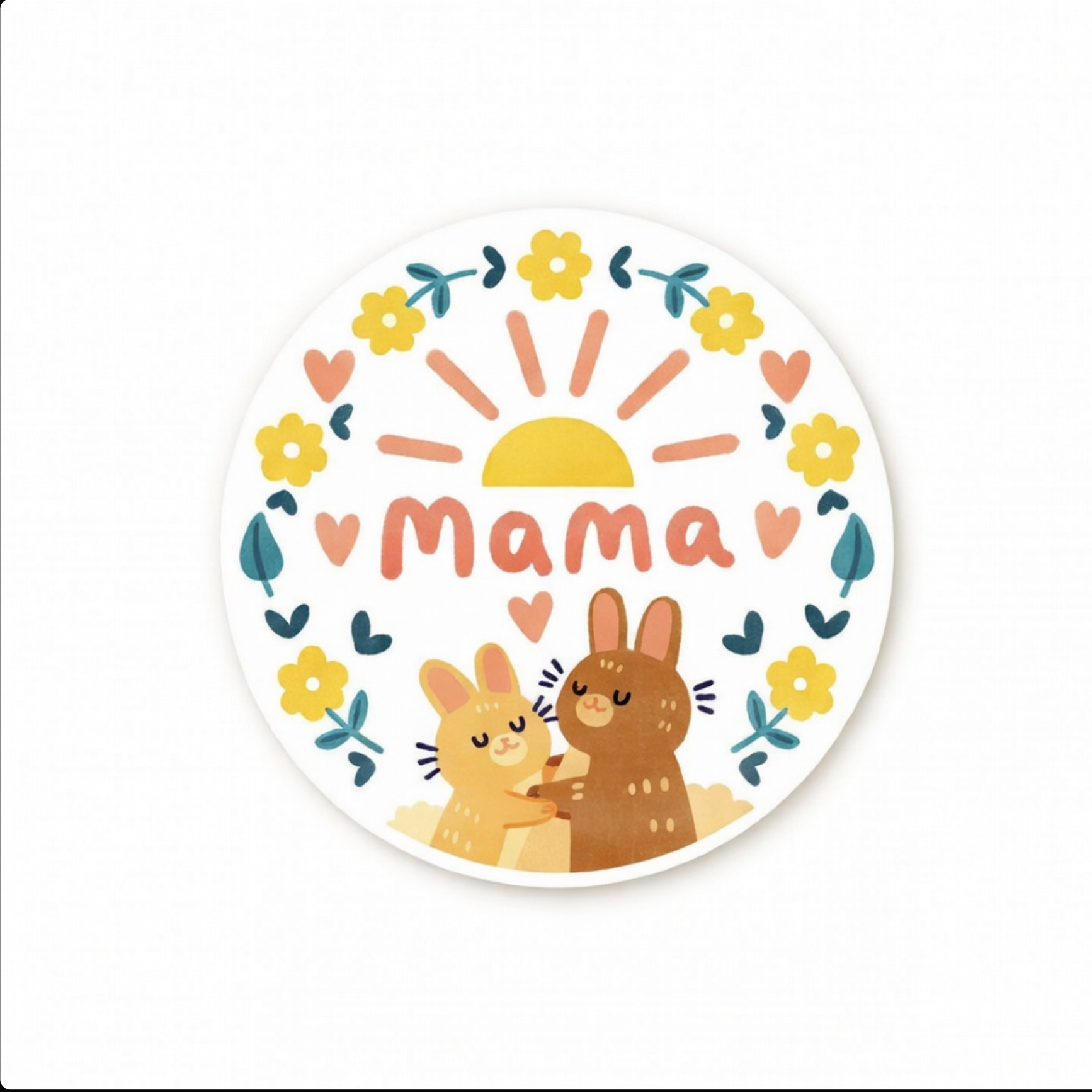 Custom Mum Coaster Set – 6 Piece Cute Ceramic Mother’s Day Gift