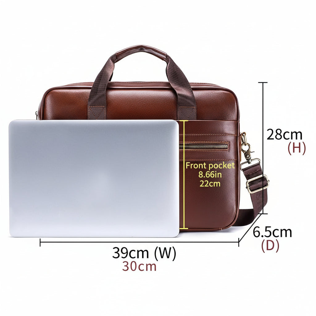 Continental Executive Genuine Leather Satchel – 39 × 28 × 6.5 cm Professional Laptop Bag