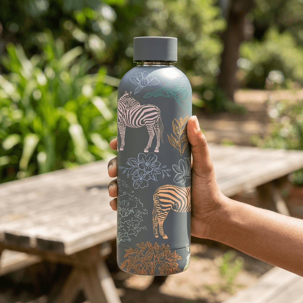 The Art Carte Insulated Bottle - 500ml Grey Edition