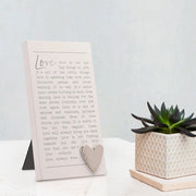 Moments Standing Plaque - Love