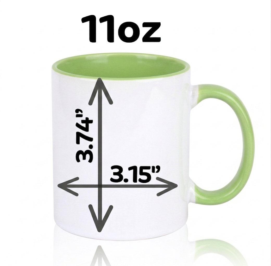 Go Away, I’m Reading Mug - 11 oz Inner Colour Ceramic Mug  (Light Green)
