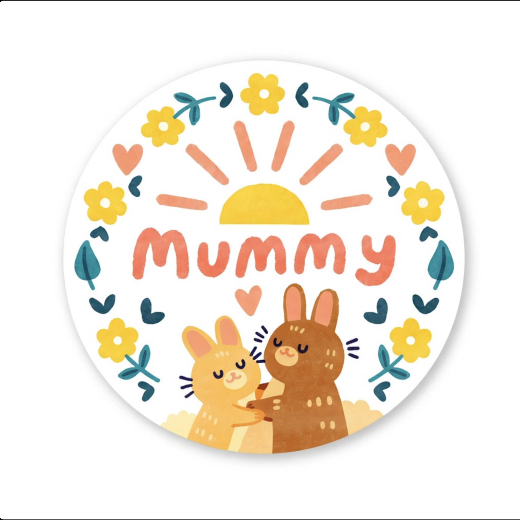 Custom Mum Coaster Set – 6 Piece Cute Ceramic Mother’s Day Gift