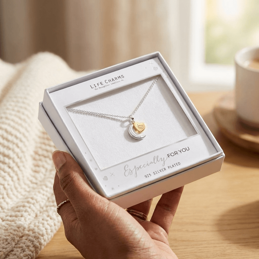 To the Moon & Back – Silver Plated Necklace