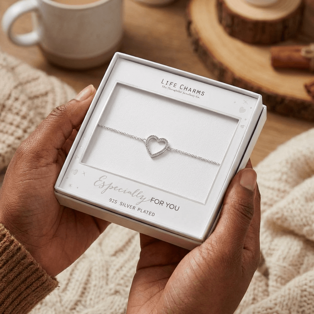 Forever Yours Heart Necklace – Silver Plated