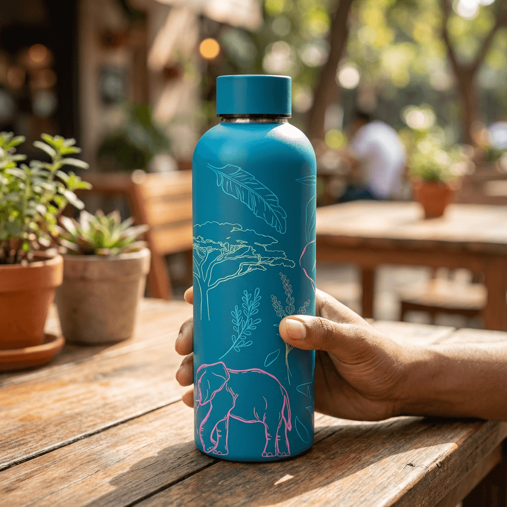 The Art Carte Insulated Bottle - 500ml Blue Edition