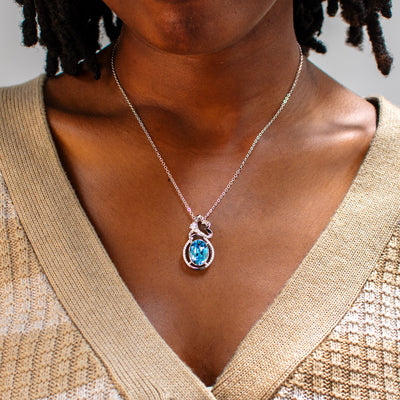 Nour Crystal Swarovski Pendant With Necklace