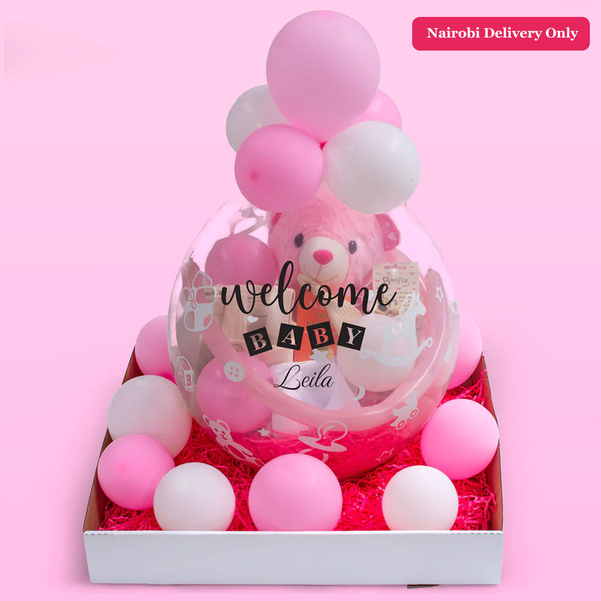Personalised Stuffed Balloon - Baby Girl