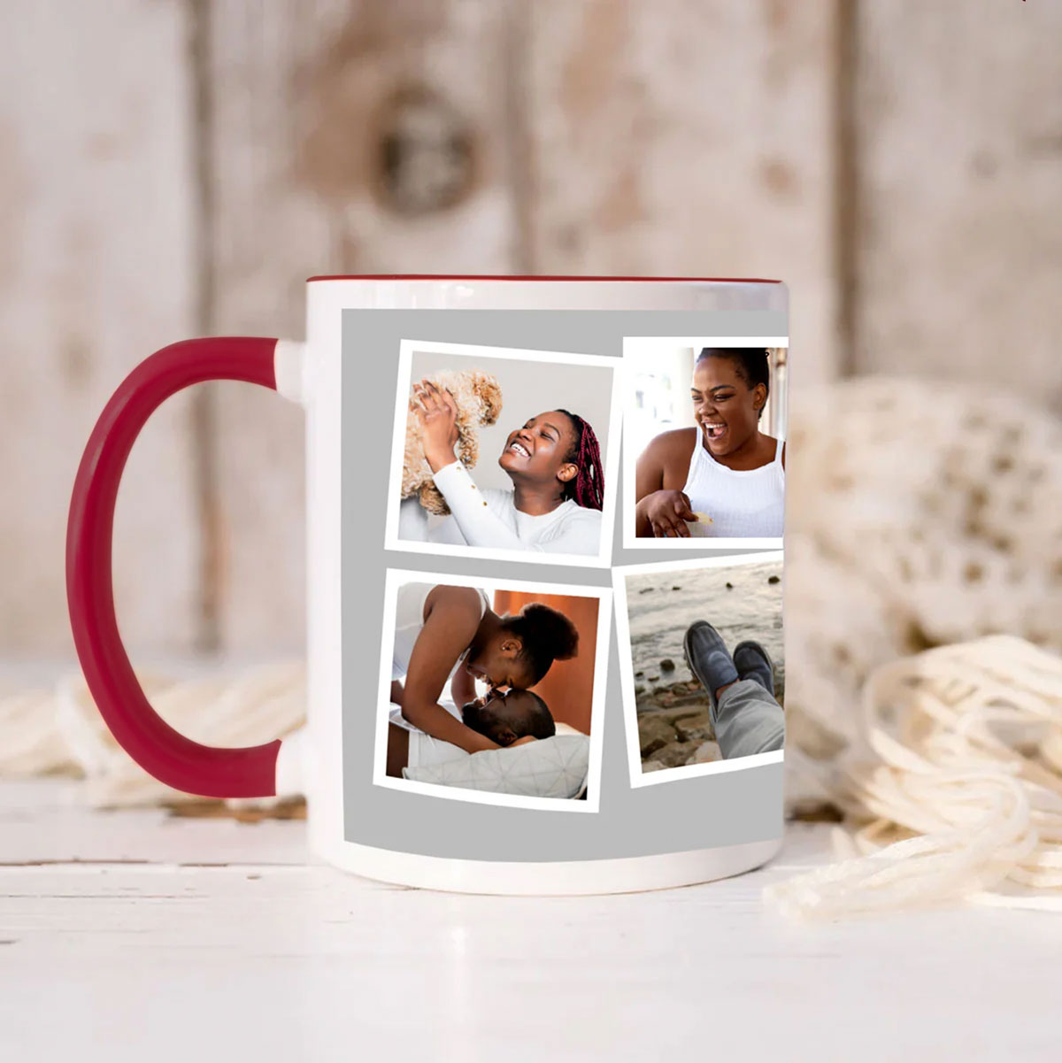 Collage 4 Photo Upload Mug