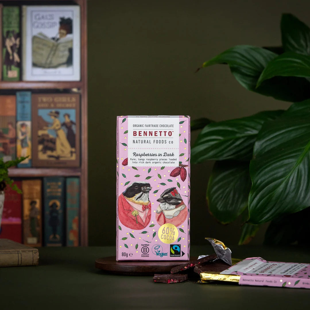 Bennetto Organic Dark Chocolate with Raspberries