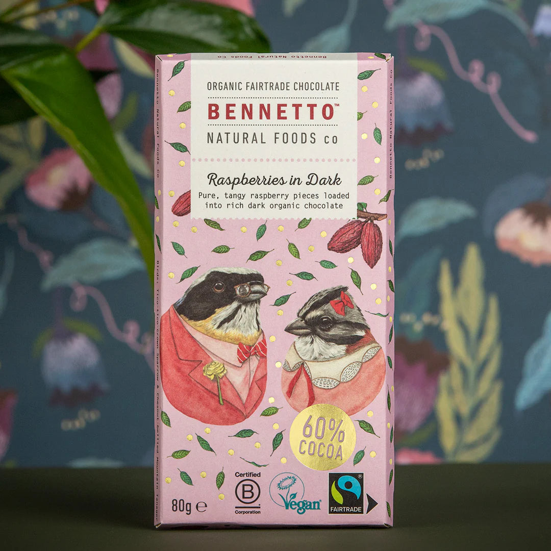 Bennetto Organic Dark Chocolate with Raspberries