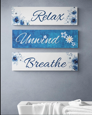 Relax, Unwind, Breathe Wall Hanging Plaque