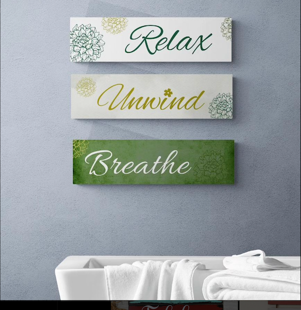 Relax, Unwind, Breathe Wall Hanging Plaque