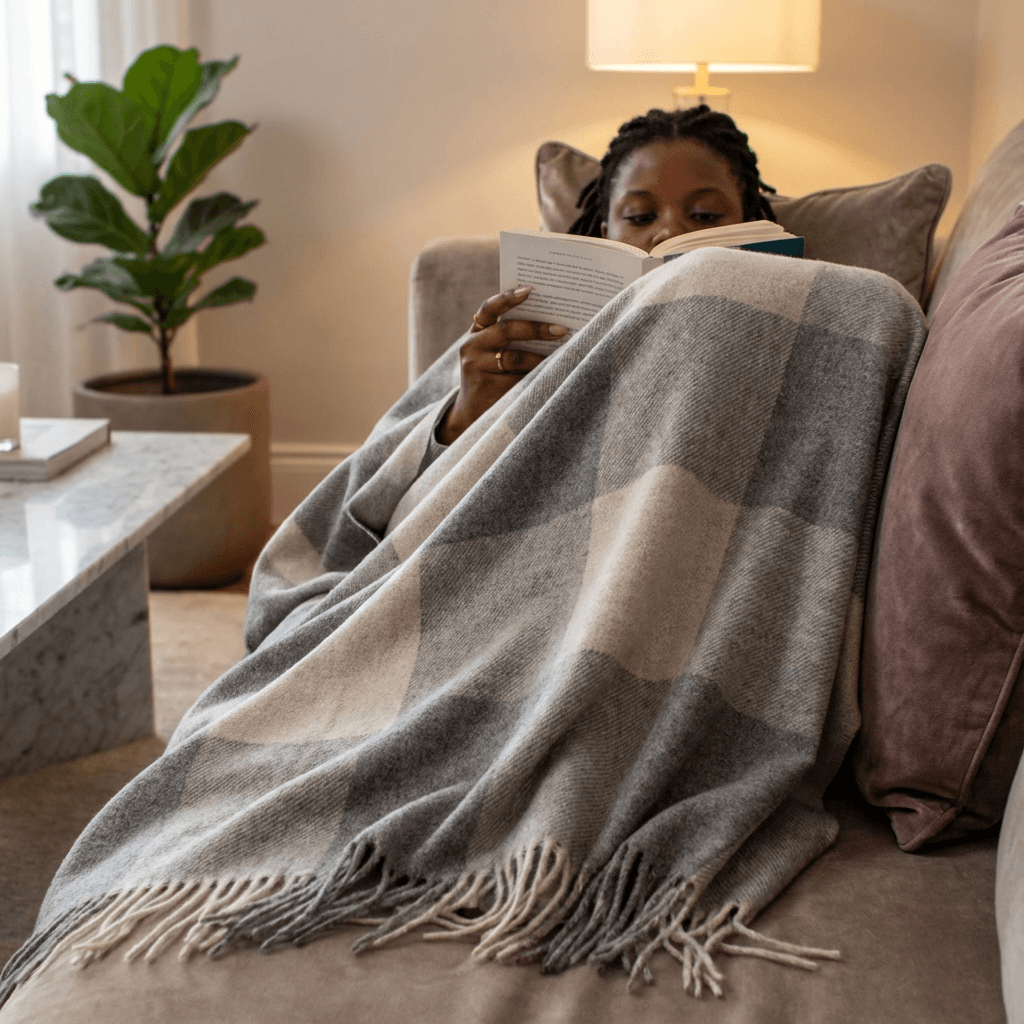 Balvenie Reiver Check Cashmere Throw By Kinalba