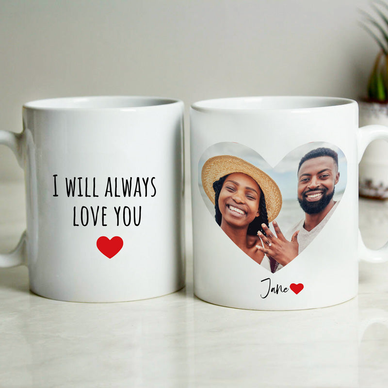 Personalised Couples Photo Upload Mug - Set of 2