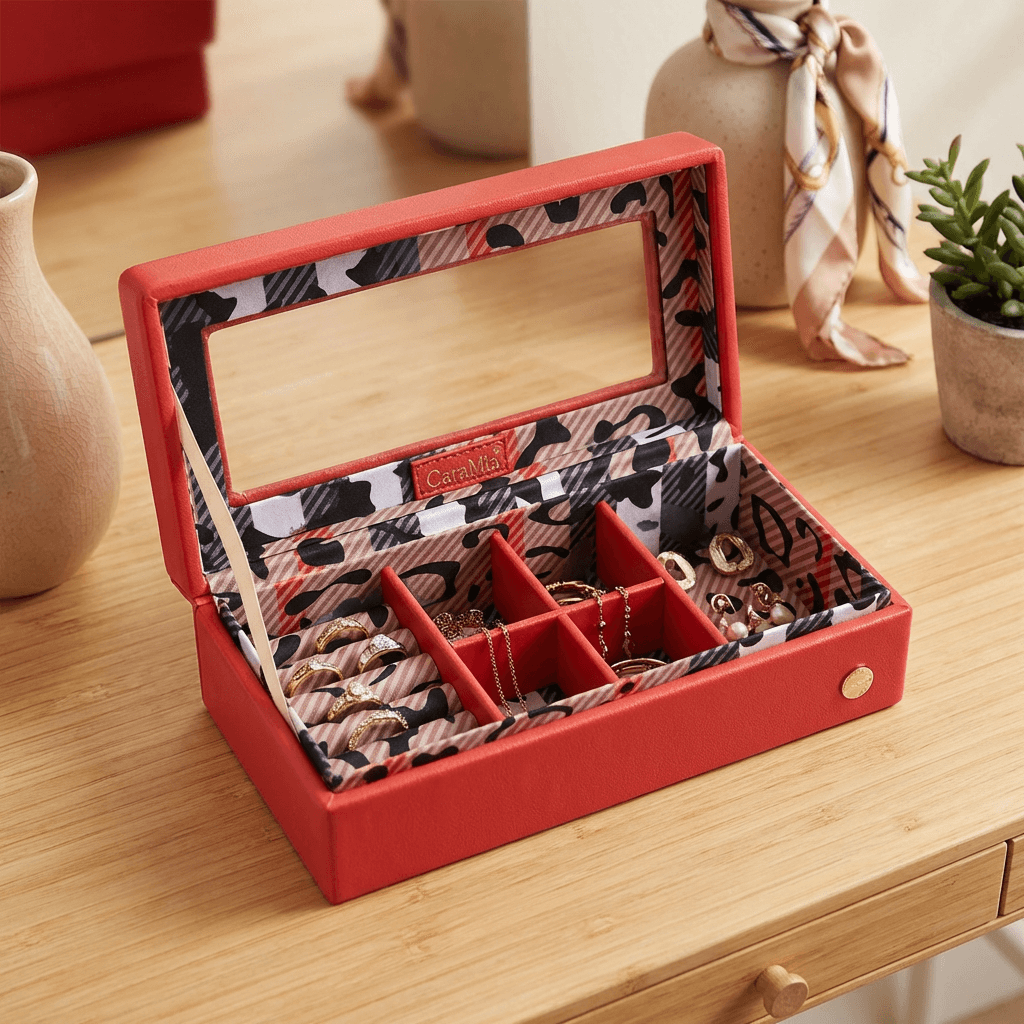 Catwalk Jewellery Display Box – Classic Red (Medium)