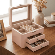 Amélie Two-Drawer Jewellery Chest – Blush Pink
