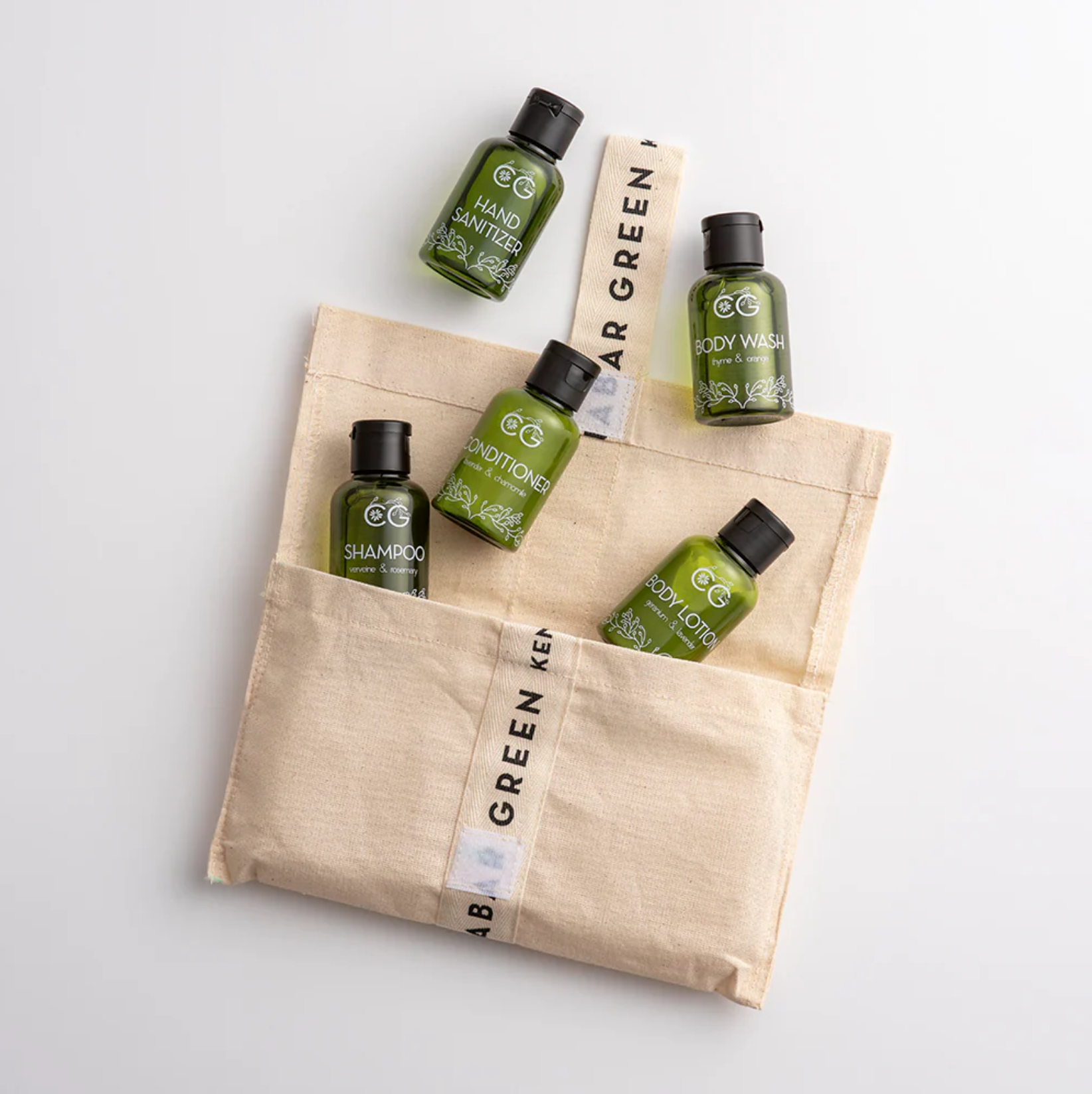 Cinnabar Green Safari Travel Set – 5-Piece Luxury Travel Essentials (50ml Each)