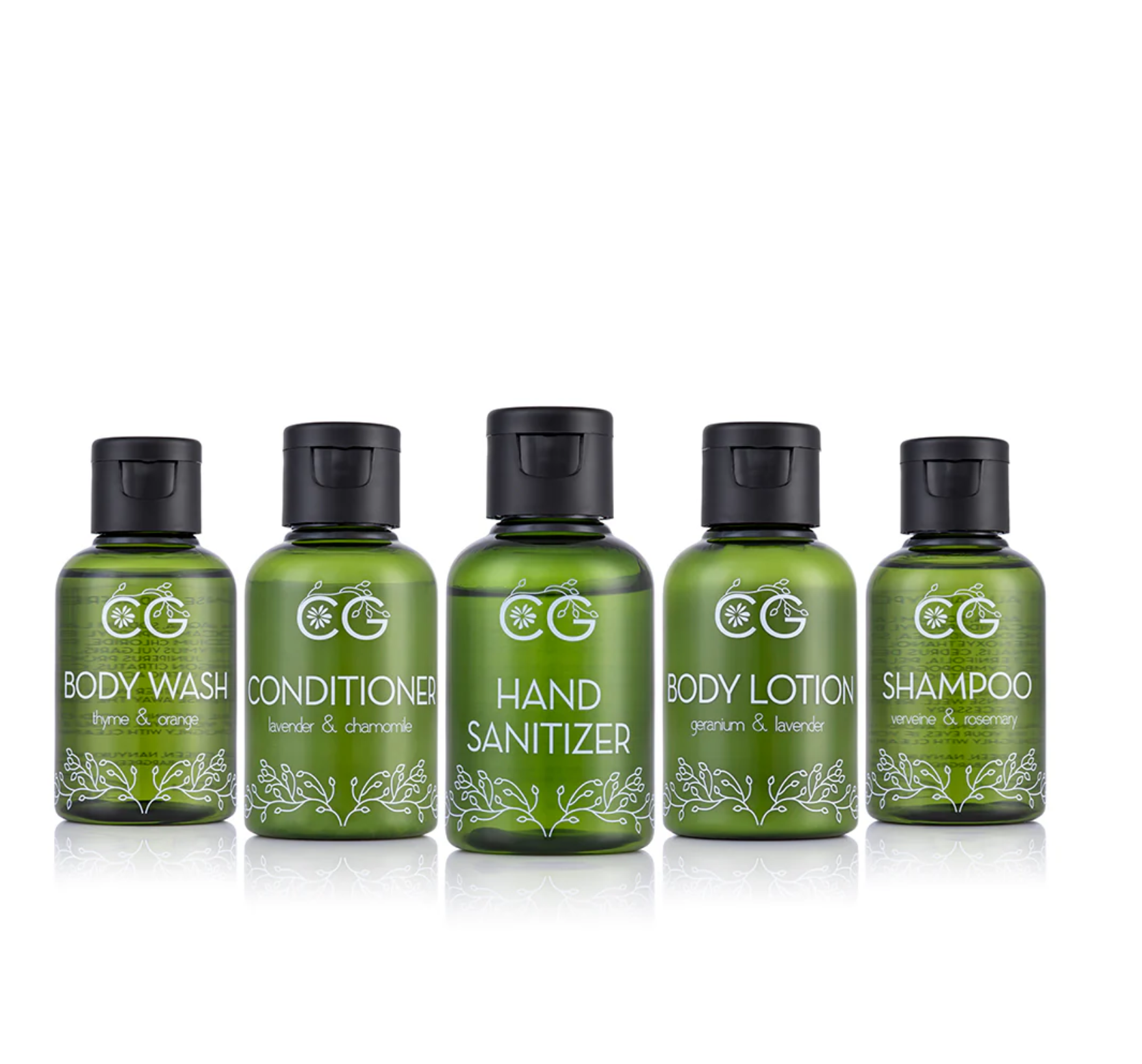 Cinnabar Green Safari Travel Set – 5-Piece Luxury Travel Essentials (50ml Each)