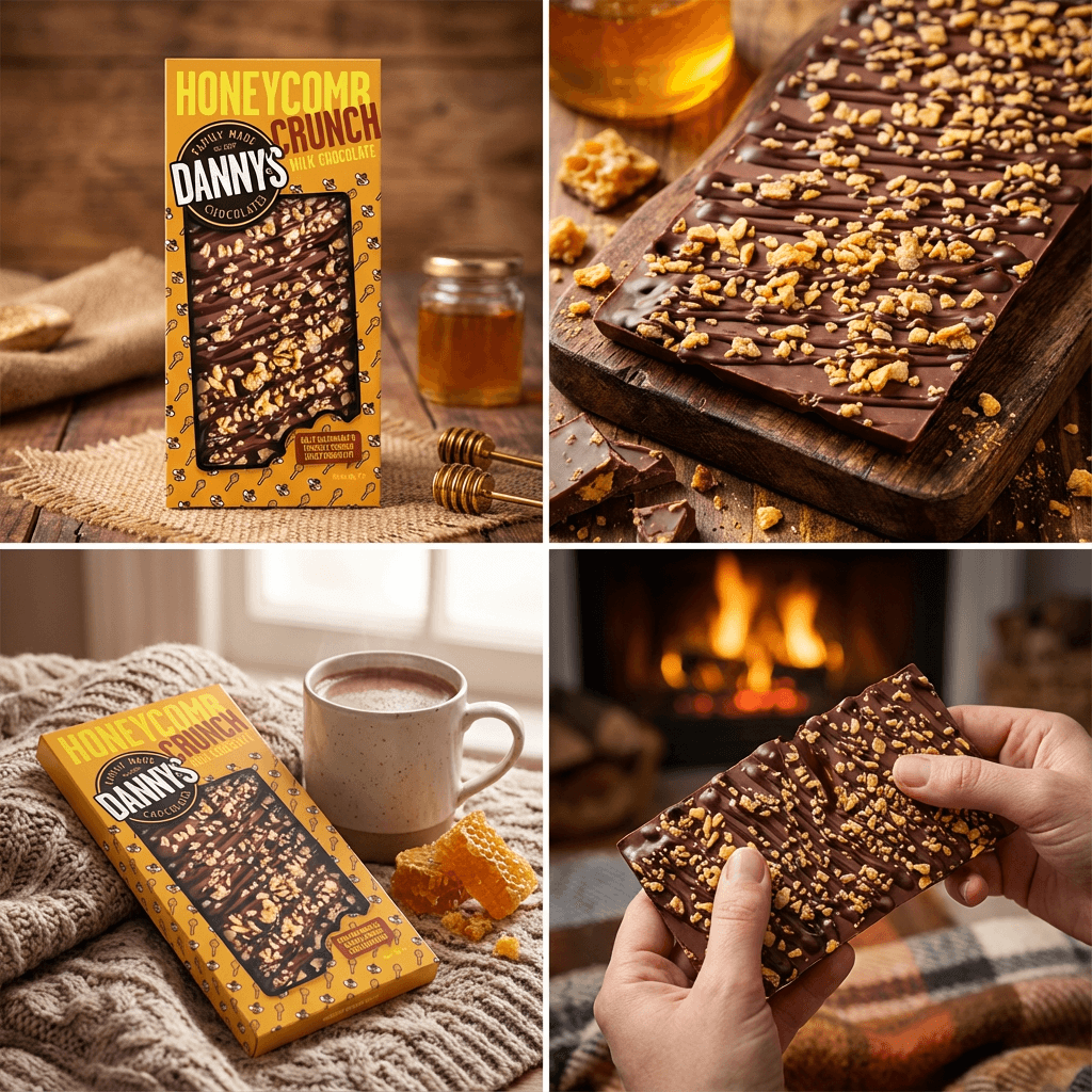 Danny’s Salted Honeycomb Crunch Milk Chocolate Bar (80g)