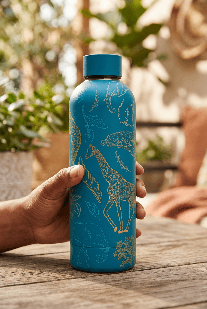 The Art Carte Insulated Bottle - 500ml Blue Edition