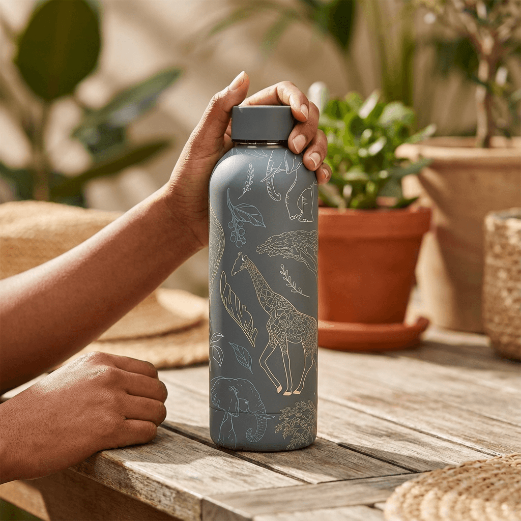 The Art Carte Insulated Bottle - 500ml Grey Edition