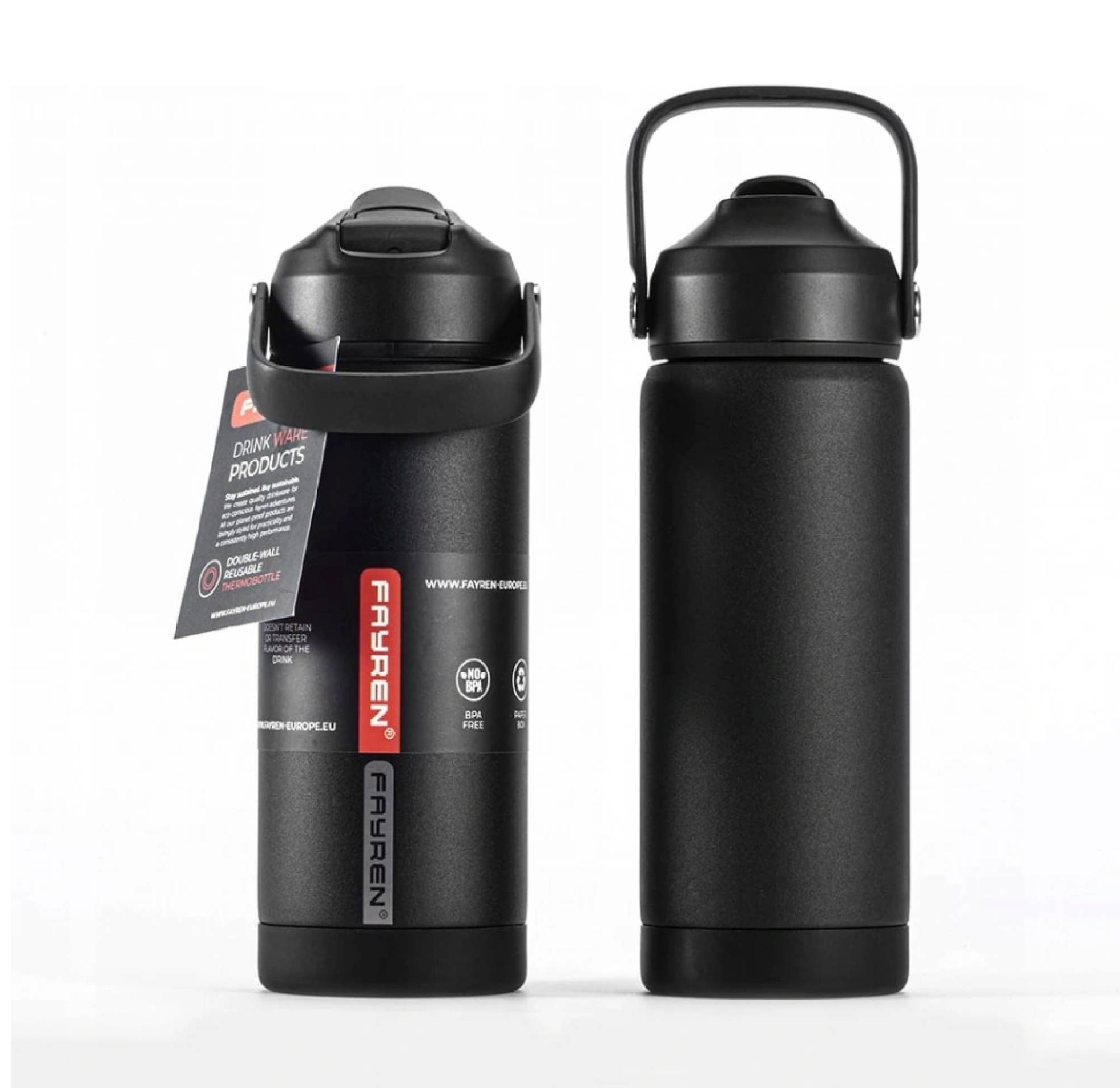 Matte Black Insulated Water Bottle – 700ml