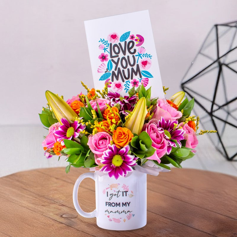 Legacy of Love Flowers in A Mug Arrangement