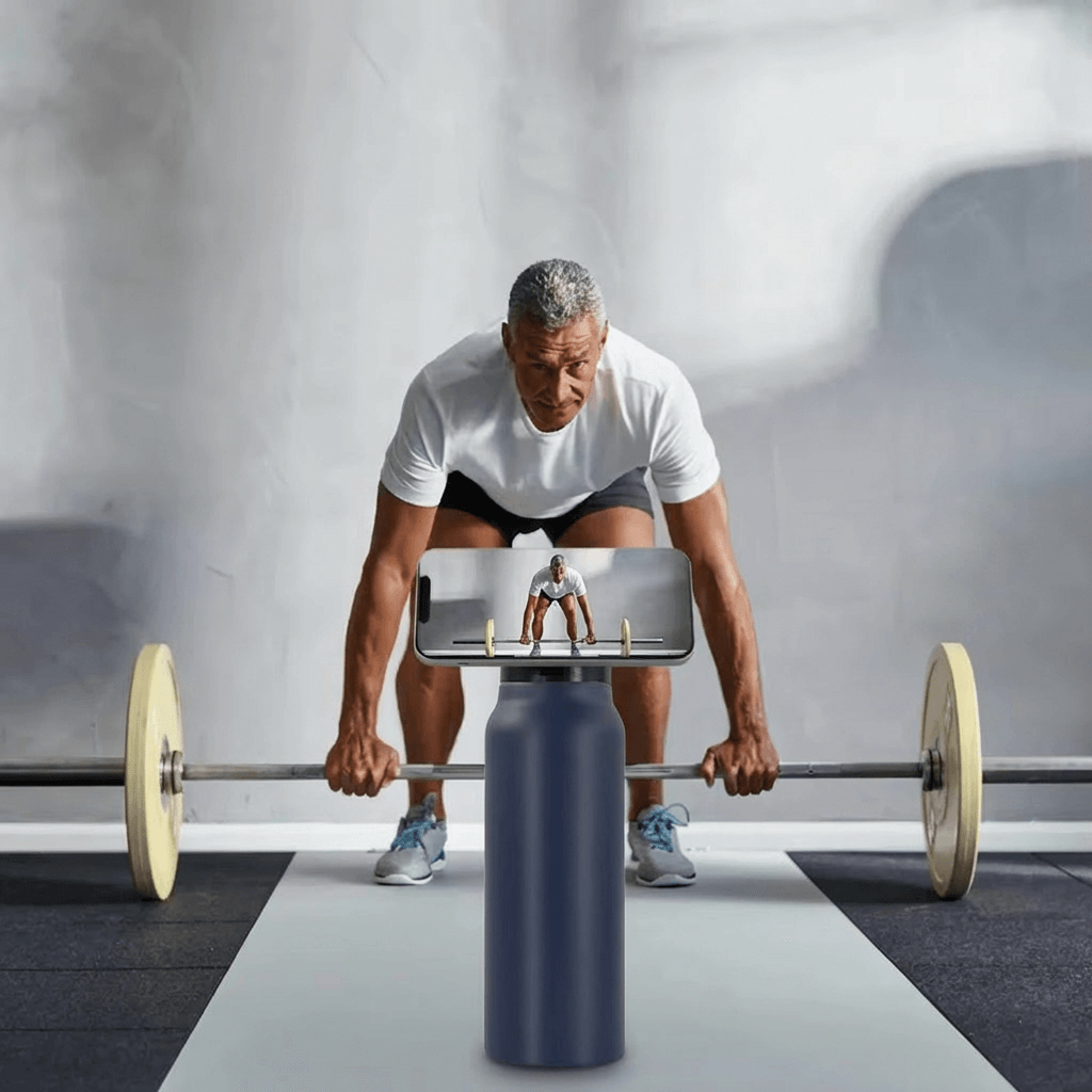 The SnapStand MagSafe Magnetic Water Bottle with Phone Holder, 750ml