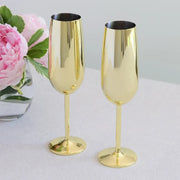 Golden Toast Champagne Flutes