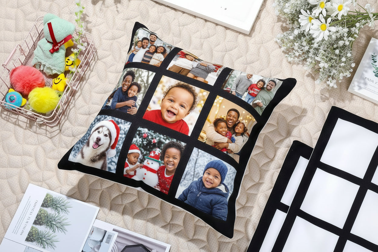 Personalised Cotton Cushion Cover – 40 × 40 cm Decorative Throw Pillow Cover