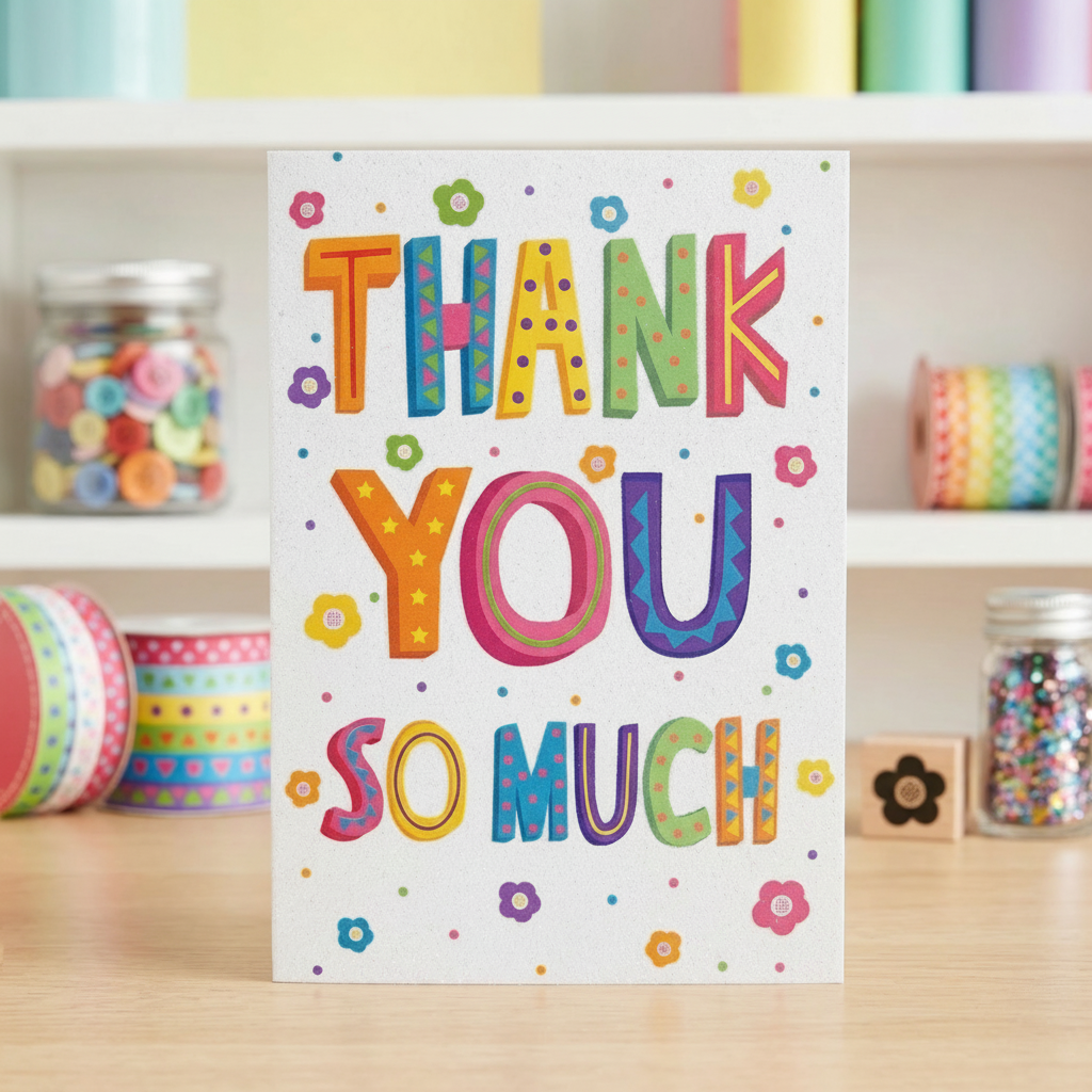 Thank You So Much A6 Card with Envelope