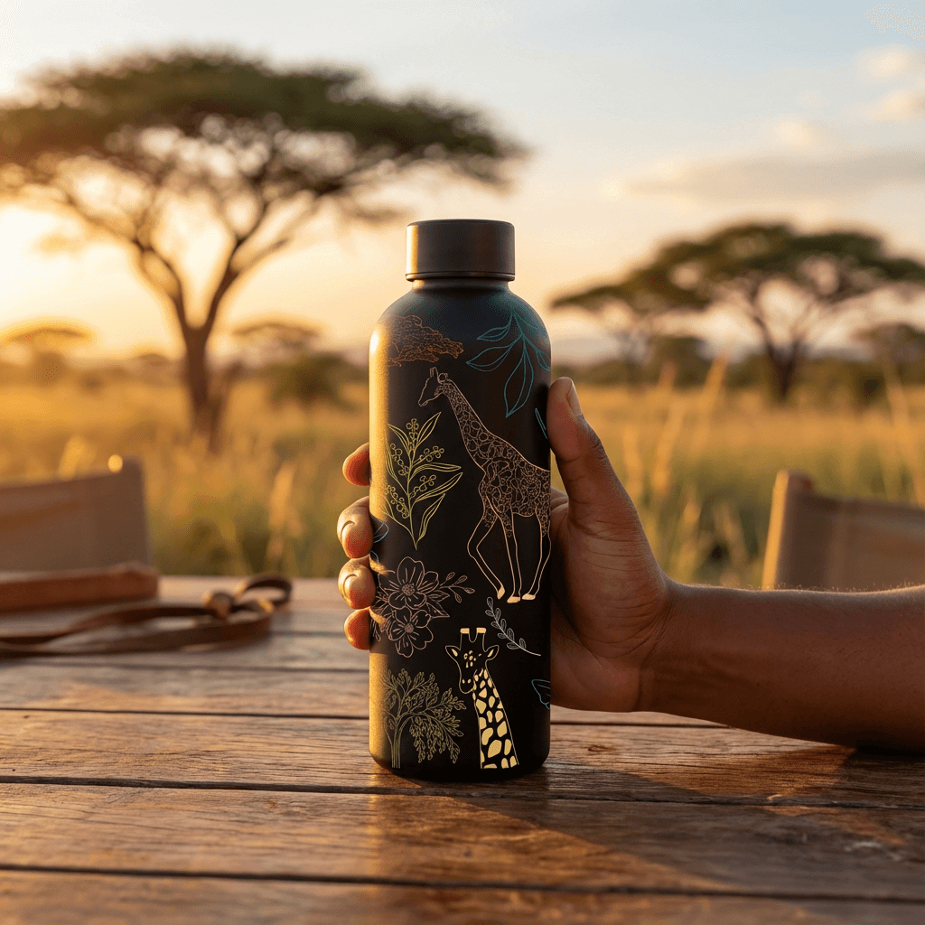 The Art Carte Insulated Bottle - 500ml Black Edition