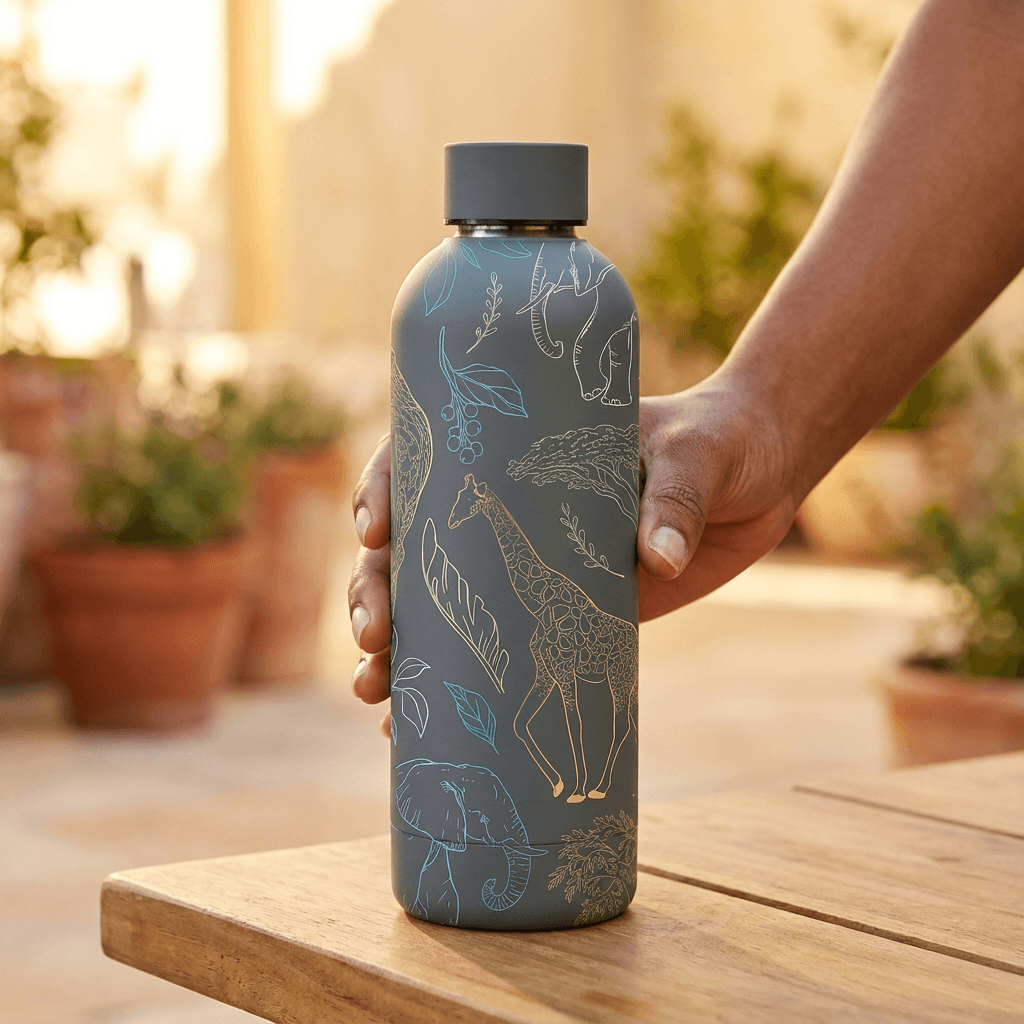 The Art Carte Insulated Bottle - 500ml Grey Edition