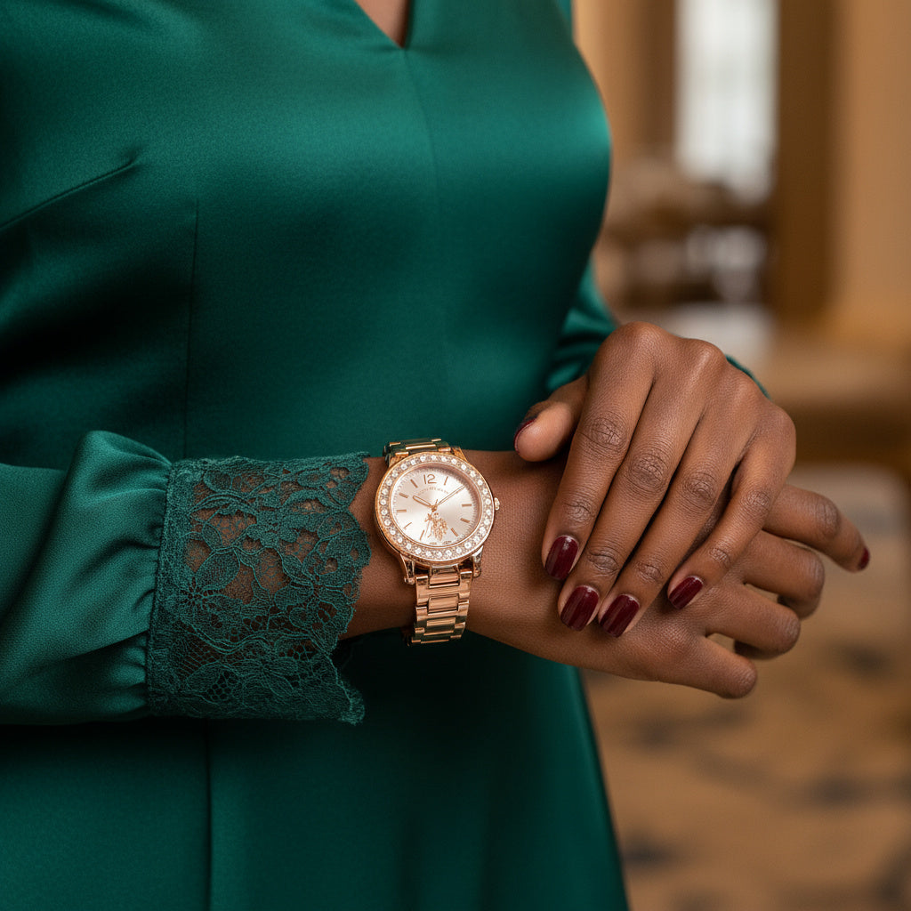 U.S. Polo Assn. Women's Analog Quartz Watch with Alloy Strap