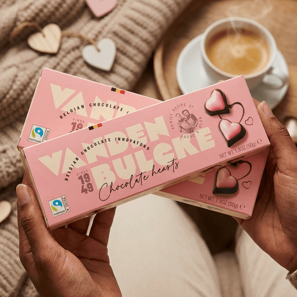 VandenBulcke Belgian Chocolate Hearts – 50g Gift Box