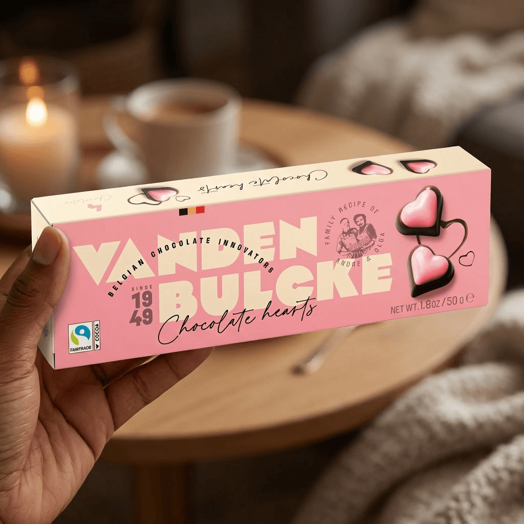 VandenBulcke Belgian Chocolate Hearts – 50g Gift Box