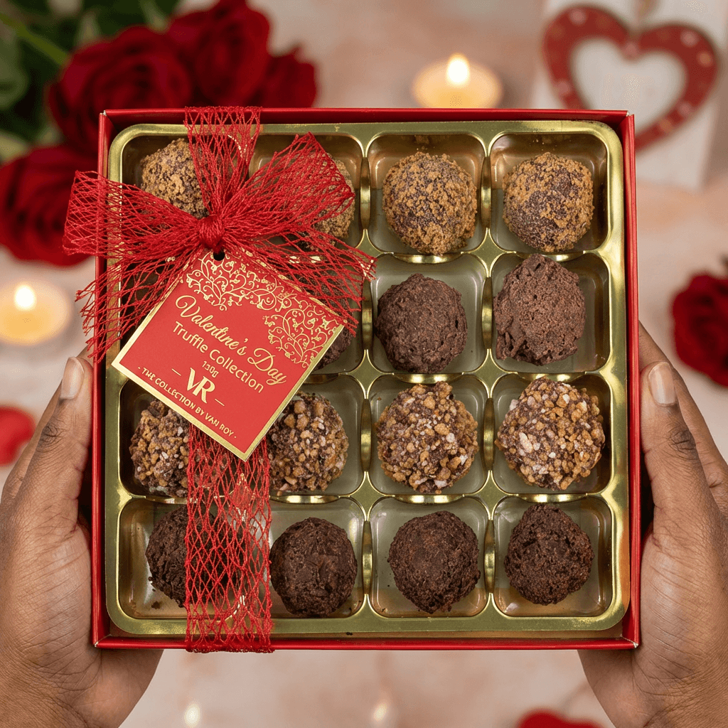 Van Roy Signature Truffle Selection – A Romantic Chocolate Gift Box (150g)