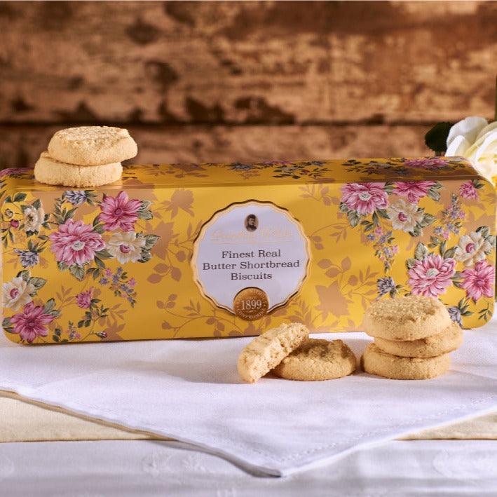 Victorian Floral Buttery Shortbread Biscuit Tin, 150g