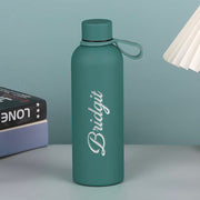Personalised Soft Touch Green Water Bottle - 500ml
