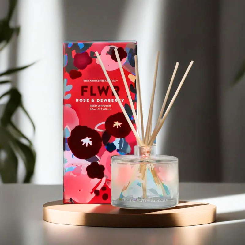FLWR Reed Diffuser - Rose & Dewberry, 90ml