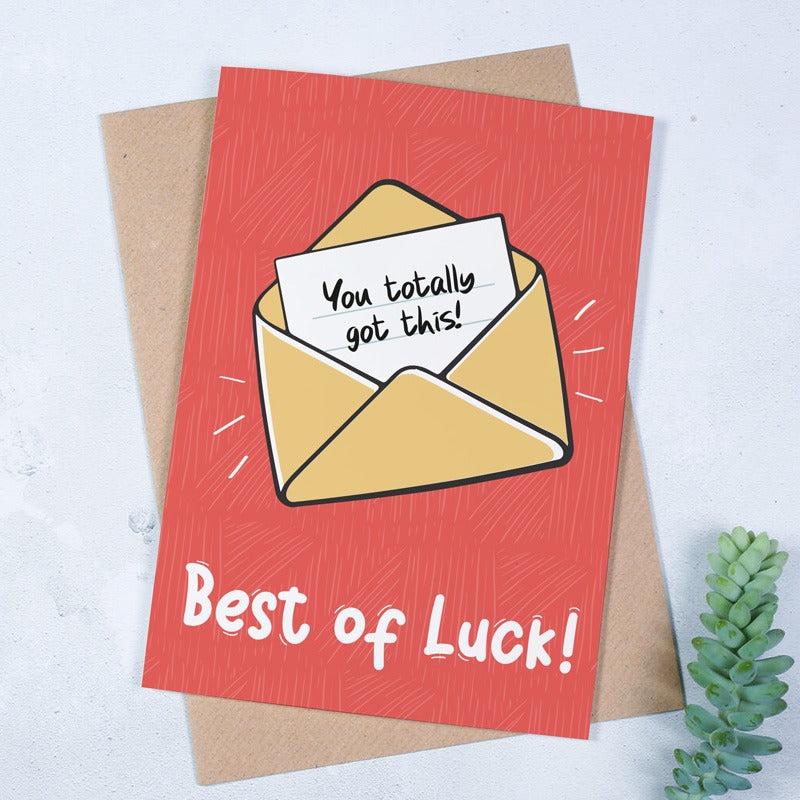 Best Of Luck A5 Success Card