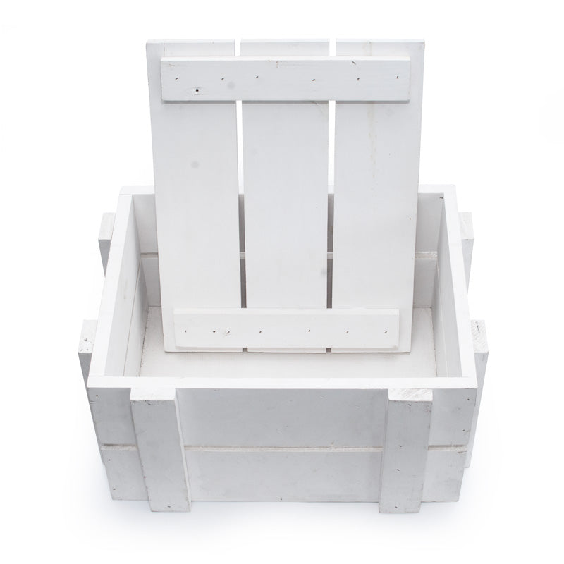 White Luxury Wooden Crate With Ribbon