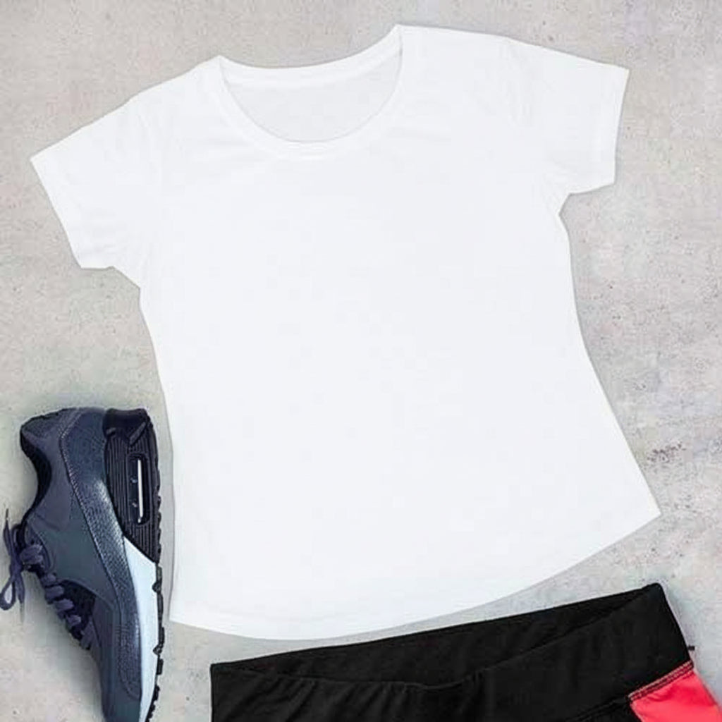 Ladies Microfibre Polyester Gym T-Shirt – Moisture-Wicking Activewear