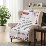 Postal Print Throw Blanket- My Mum