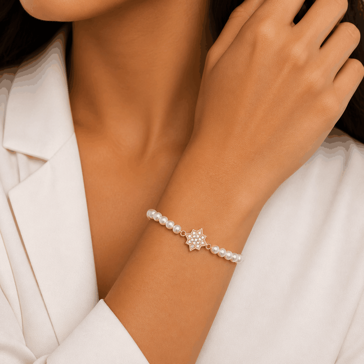 The Naomi Bracelet – Gold Plated – Pearl