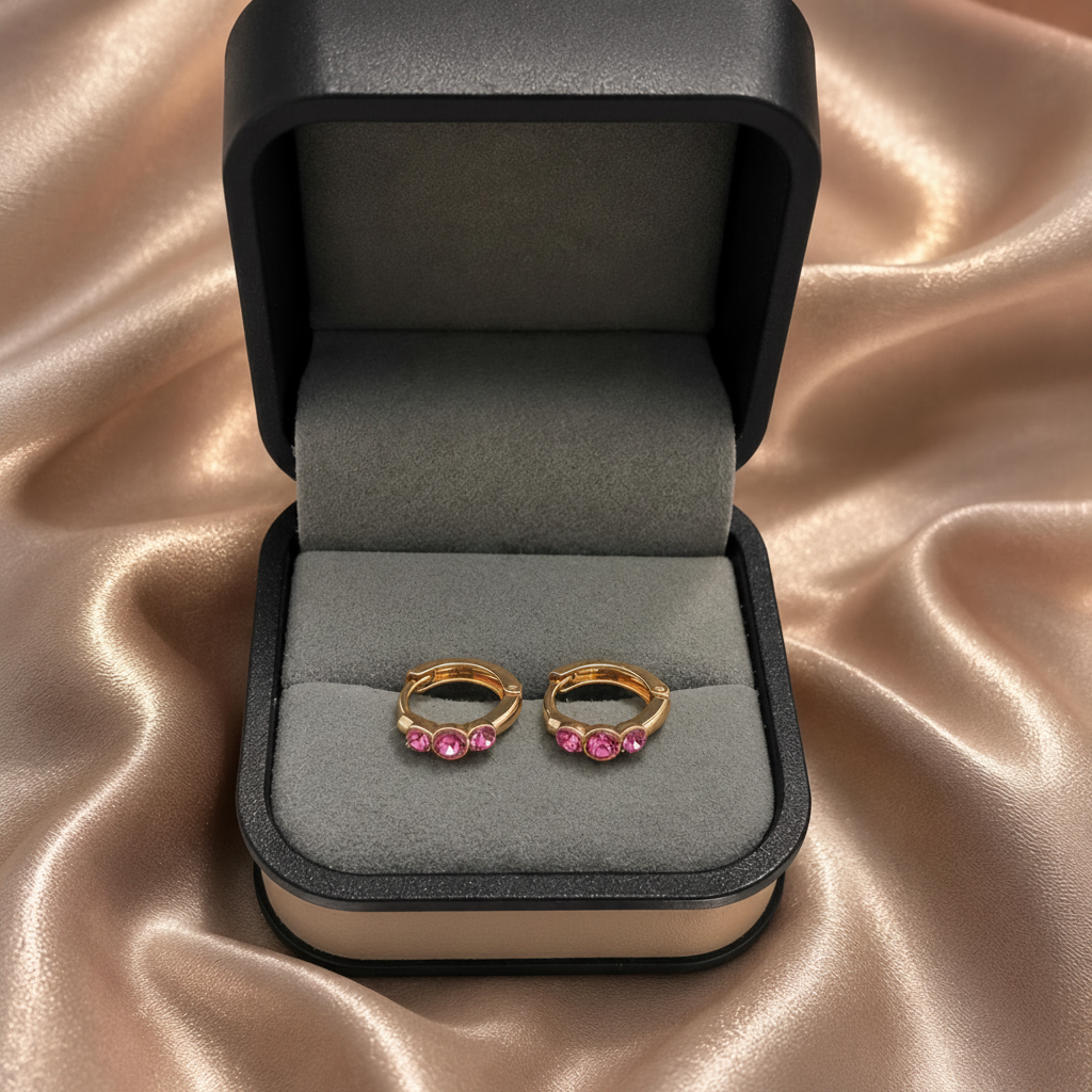 Swarovski Mini Hoop Earrings – Gold Plated