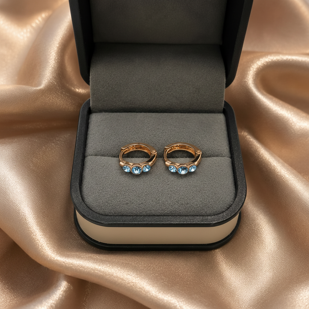 Swarovski Mini Hoop Earrings – Gold Plated