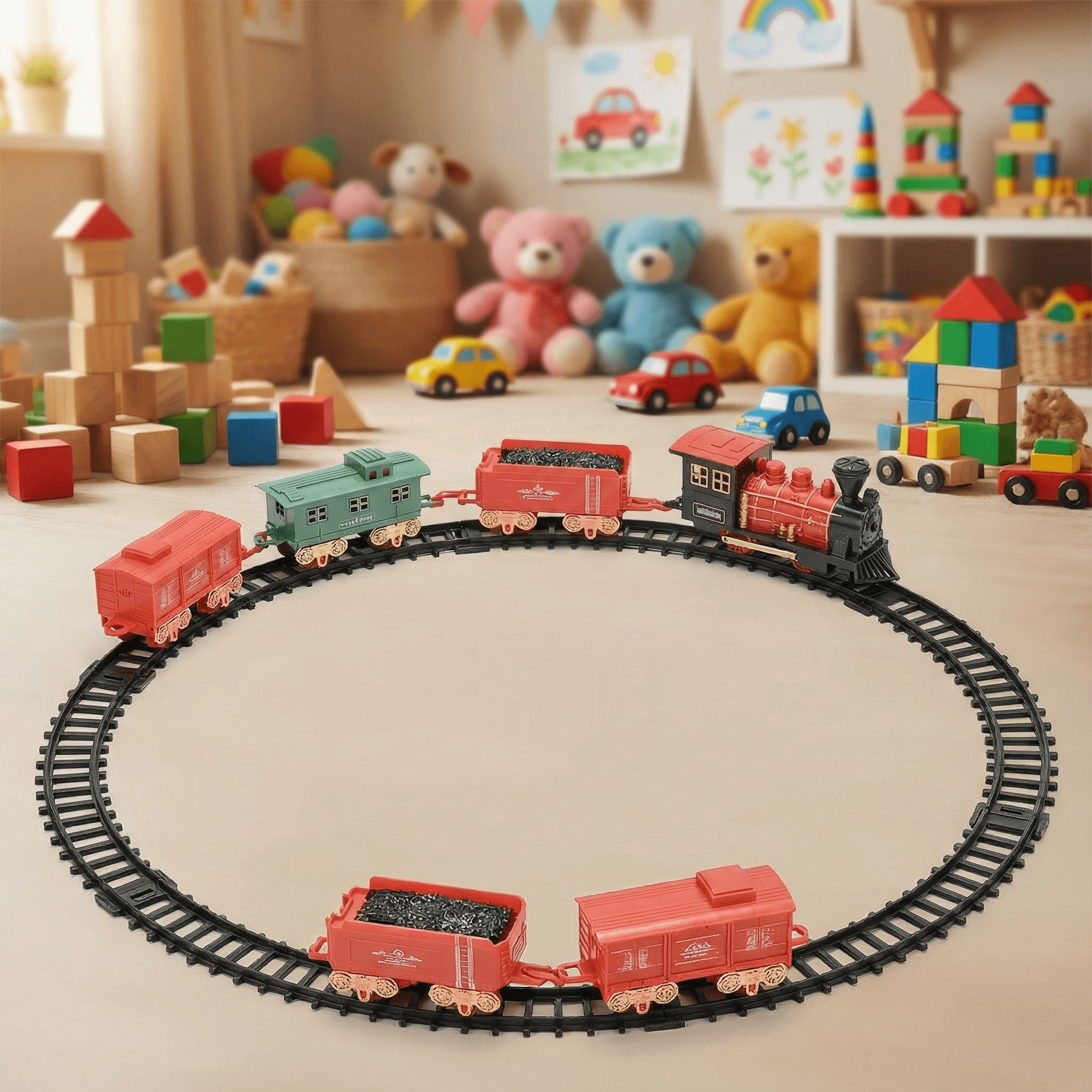 Classic Train Set – Battery Operated (14-Piece Track Set)