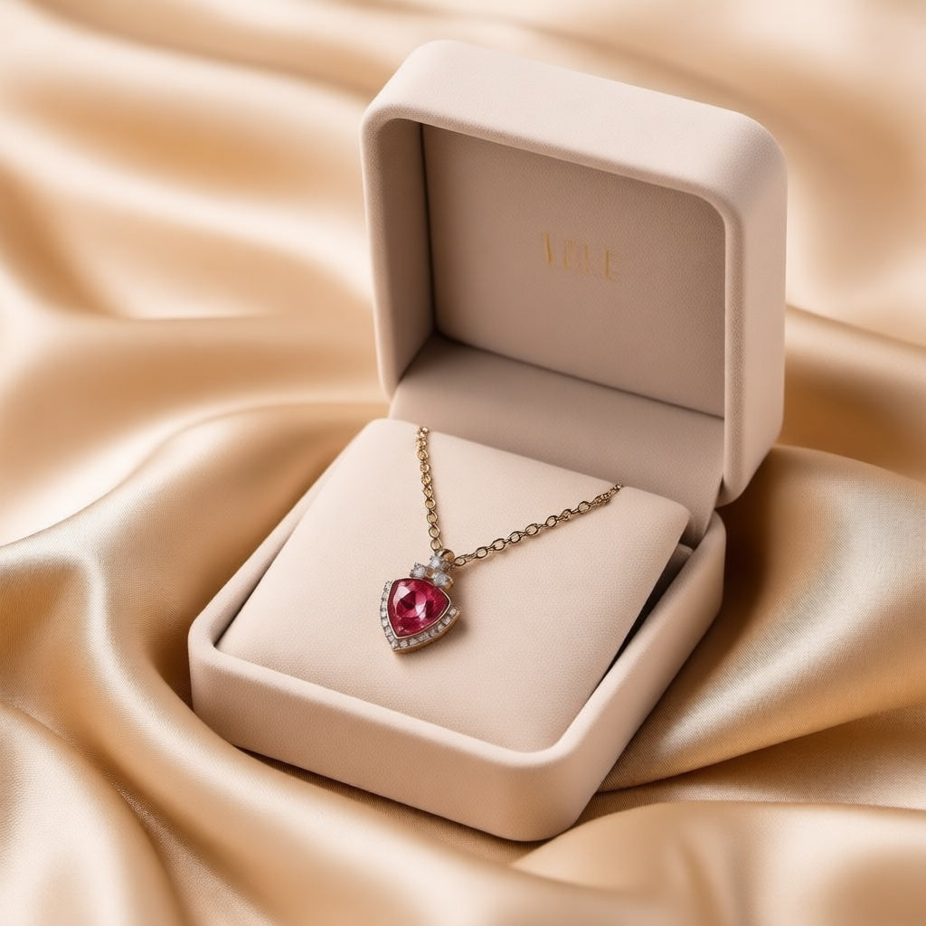 The Lyra Jewellery Set – 18k Gold Plated – Triangle Pendant