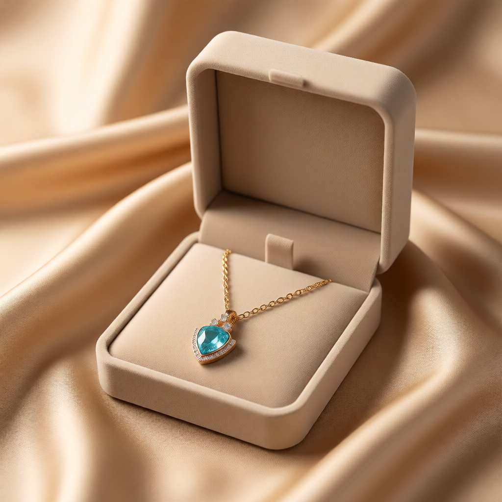 The Lyra Jewellery Set – 18k Gold Plated – Triangle Pendant